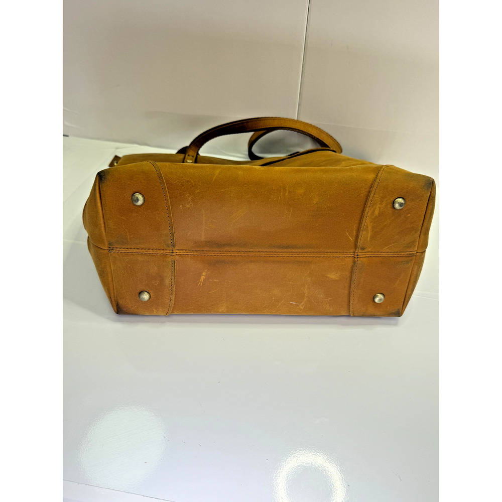 Brown Leather Crossbody Tote Work Travel Everyday Shoulder Bag S Zone 10.5 - Picture 11 of 11